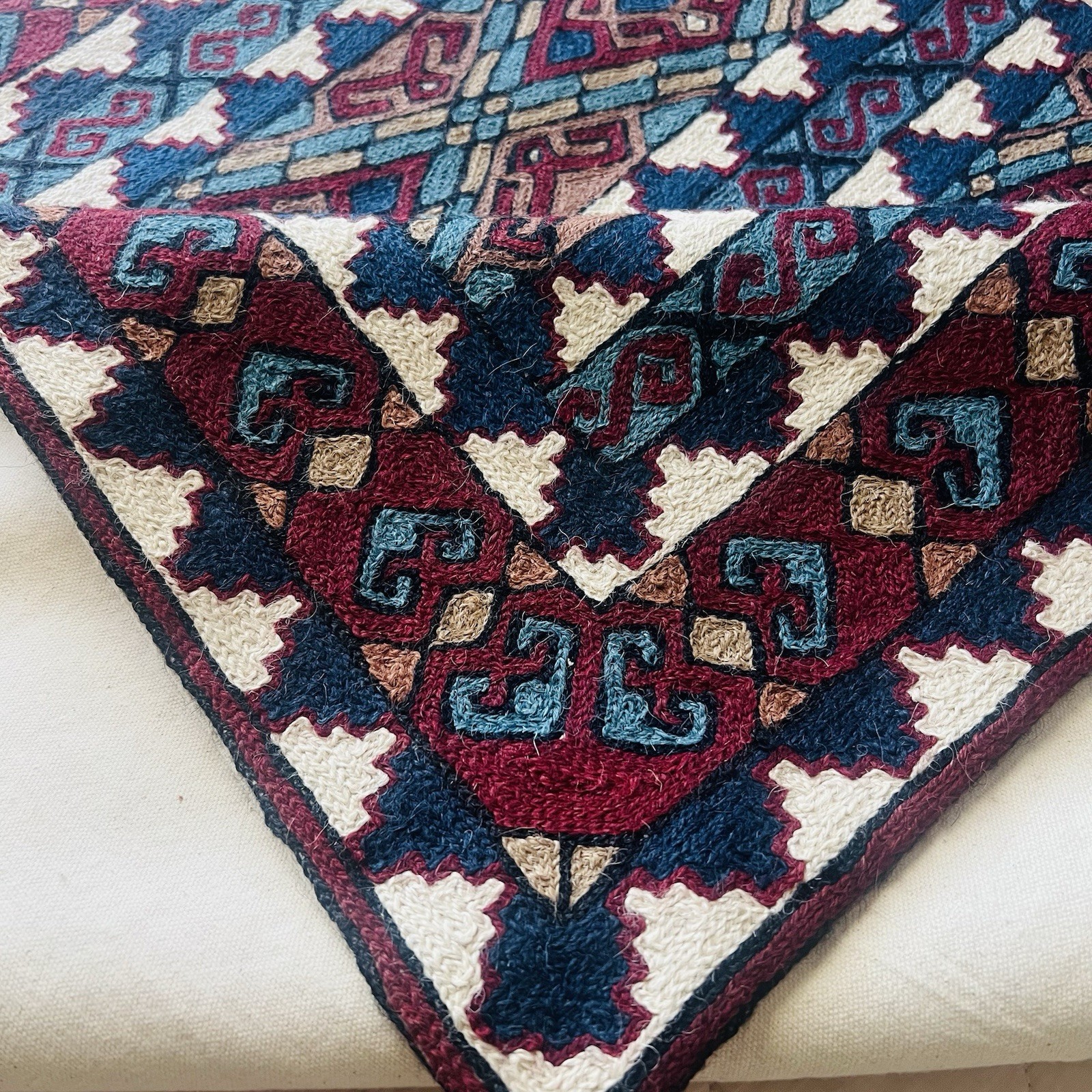 Vintage Turkish Anatolian Wool Needlepoint Rug / Wall Hanging – 36”x60” (3’x5’) gallery