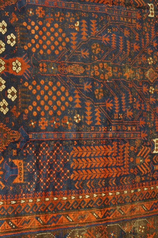 Mid 19th Century Antique Tribal Afghan tribal Rug gallery