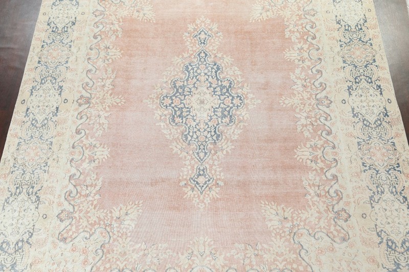 Antique Muted Distressed Hand-knotted Traditional Evenly Low Pile Area Rug 10x13 gallery