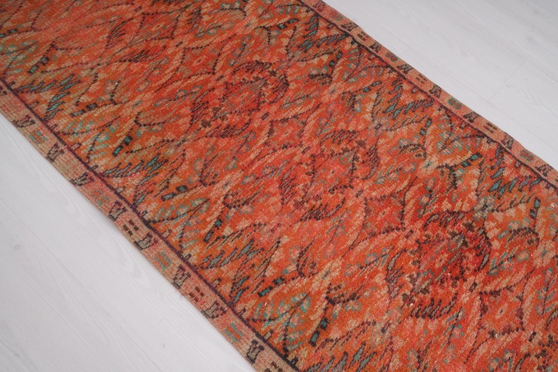 Turkish Vintage Small Rug 3x6 Handmade Muted Organic Carpet Wool Runner,507 gallery
