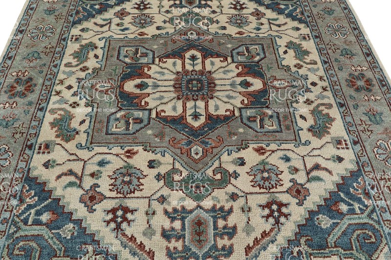 8x10 Light Ivory & Gray Hand made Traditional Living Area Rugs, 8x10ft gallery