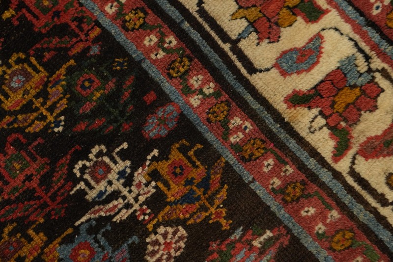 Vegetable Dye Paisley Semi-Antique 16 ft Long Runner Rug Handmade Wool Rug 3x16 gallery