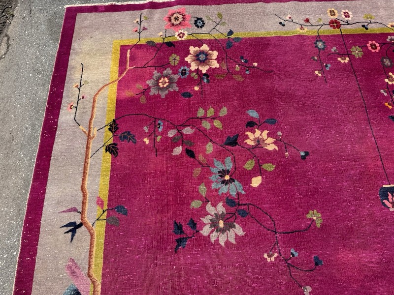 c1920s ANTIQUE MINT ART DECO WALTER NICHOLS CHINESE RUG 8X10 Ft ROOM SIZE gallery