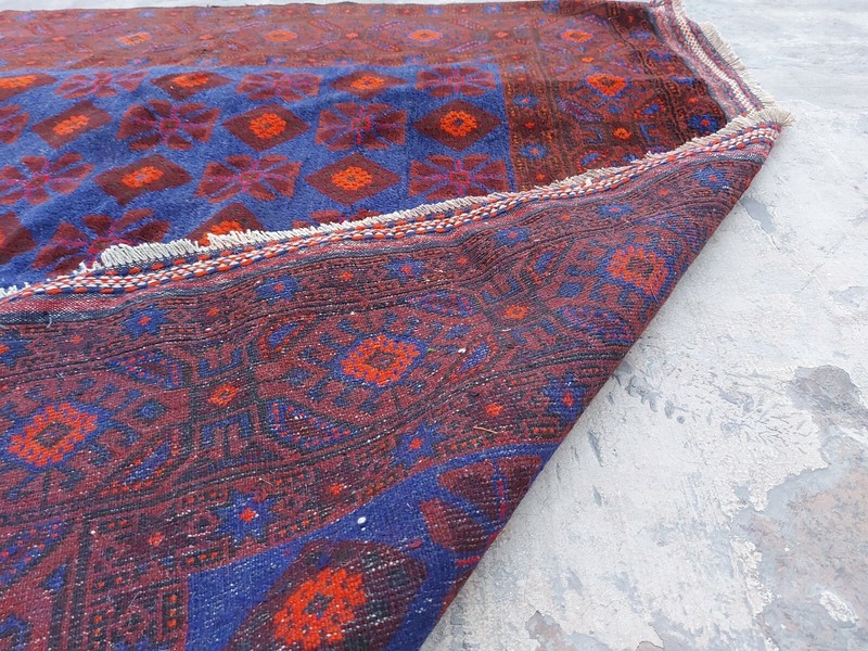 Baloch Rug 9'2"x5'3" ft Nomadic Afghan Rug Vintage Sheep Wool Area large rug gallery