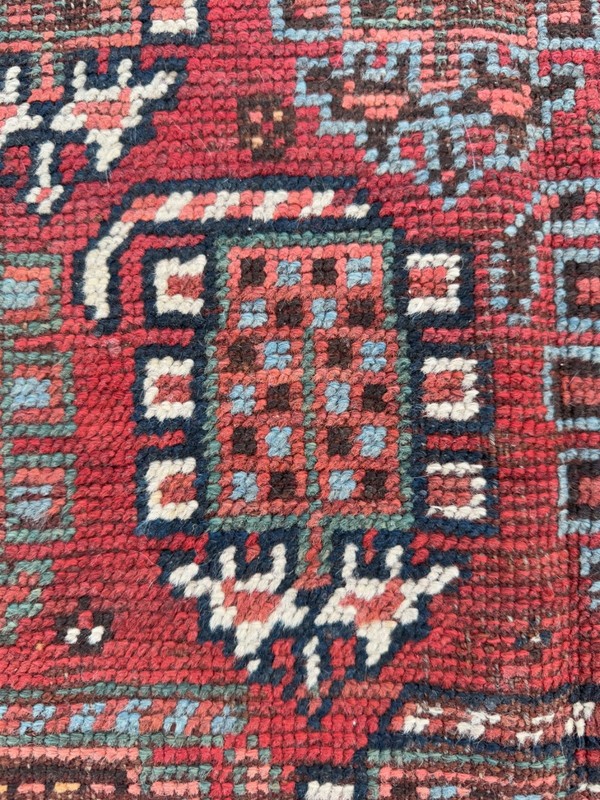 Antique Hand Knotted Distressed Worn Oriental Wool Rug Floor Covering 255x142 Cm gallery
