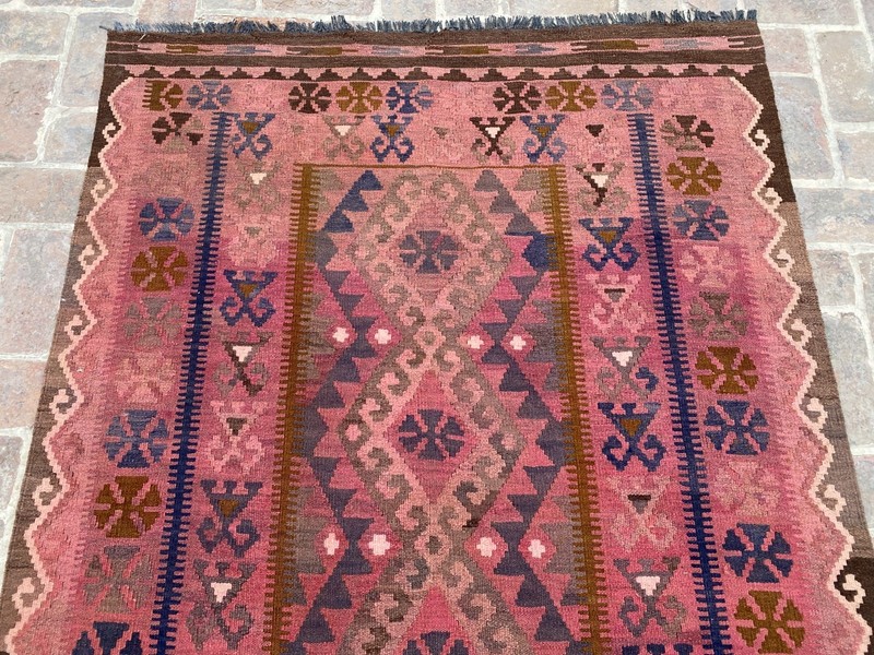 5x10 ft Afghan Geometric Handwoven Oriental Ghalmori Turkmen Traditional Kilim gallery