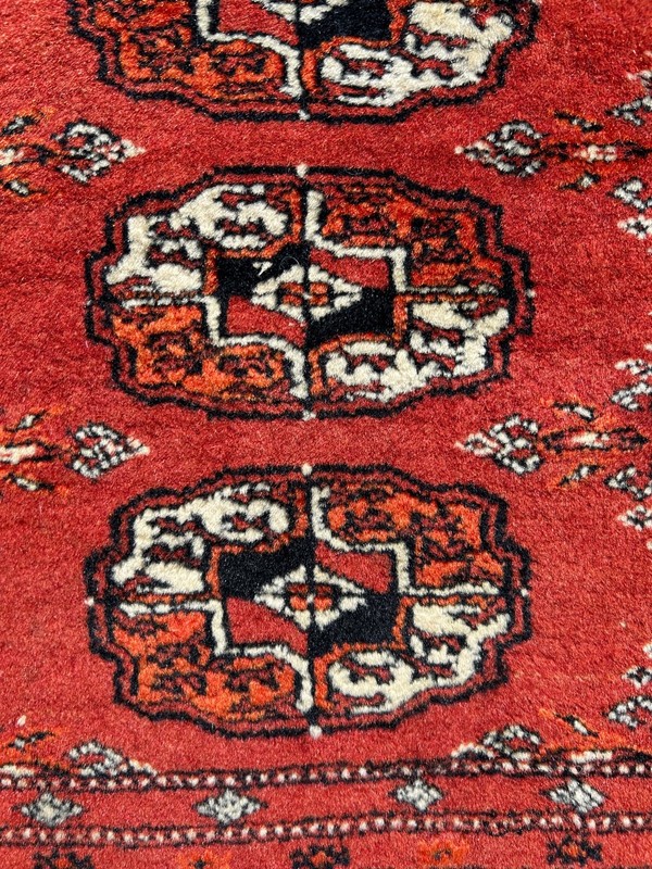 Large Vintage/Antique wool tribal rug in red 98.5x165 (~3.25' x 5.5') gallery