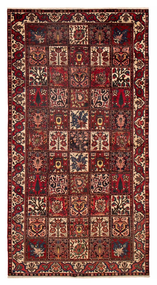 Vintage Geometric Area Rug 5'3" x 9'10" Traditional Hand-Knotted Wool Carpet