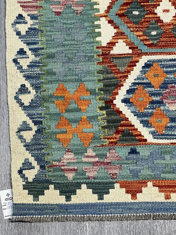 Vintage Kilim Traditional Hand Made Oriental Wool Kilim 5ftx3.2ft 159cmx109cm gallery
