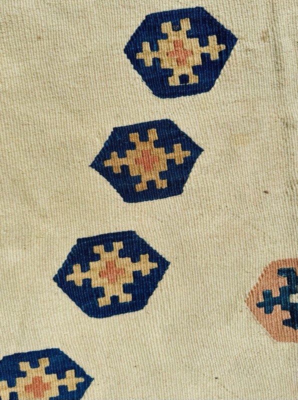 Vintage Handmade Wool Konya Kilim Rug with Natural Dyes - 167 cm x 114 cm gallery