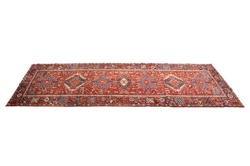5'0 X 12'10 ft Vintage Geometric Tribal Wide Runner Rug Hallway Decor Carpet gallery