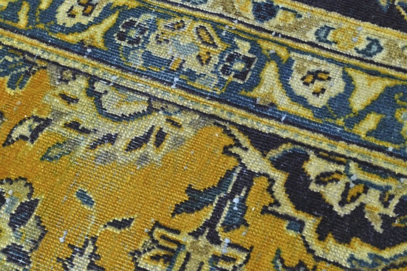 Vintage Turkish Runner Rug 3x9ft Wool Anatolian Handmade Hallway Oushak YELLOW gallery