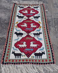 Vintage Handmade Beautiful Turkish Pictorial Wool Kilim Rug 160×92 cm