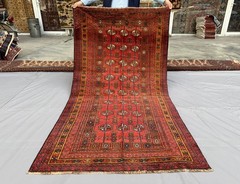 Red Antique Afghan Bokhara Rug 4×6 Fine Handmade Persian Style Oriental Carpet