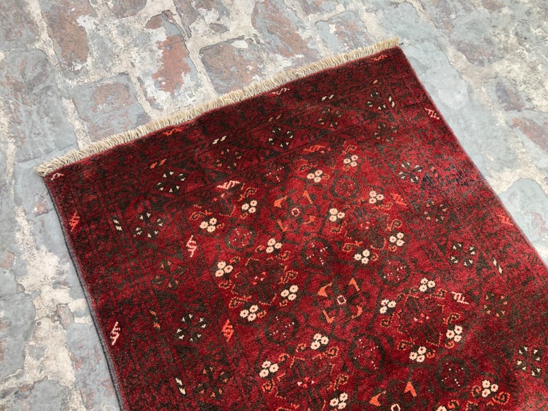 Turkmen Tekke Gul Rug, Afghan Ersari Hand Knotted Rare Carpet, Persian Style Rug gallery