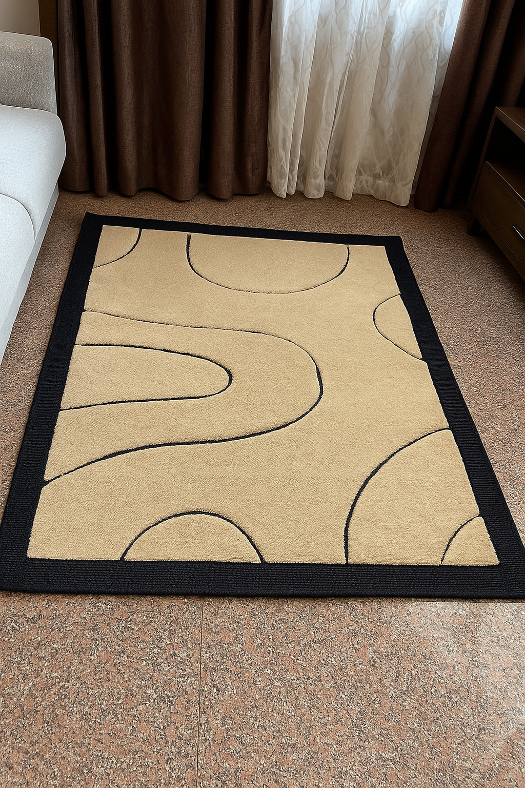 Handmade Modern Abstract Rug | Custom Size & Color | Viscose & NZ Wool Carpet gallery