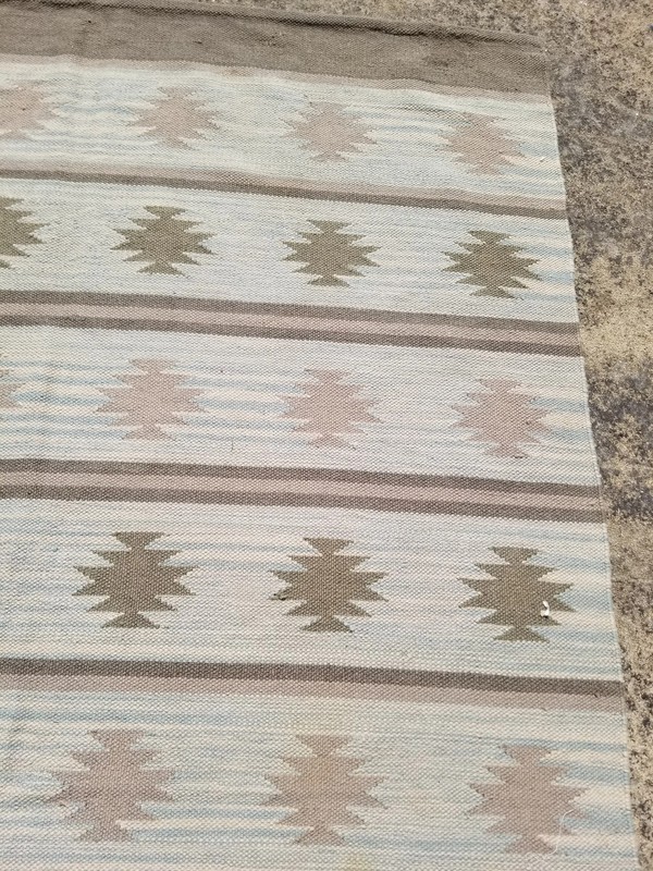 Vintage Traditional Handmade Oriental Wool Multicolor Kilim Rug 8.1x5.1 ft gallery
