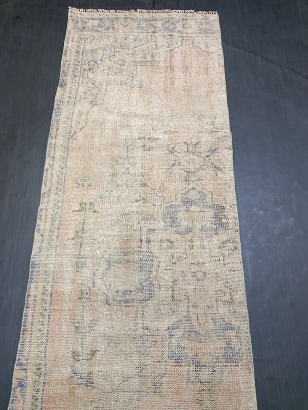 Red Antique Oriental Handmade Runner, 2.6x9ft, Red Faded Entryway Runner Rug gallery