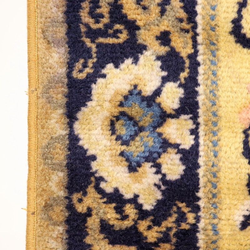 Antique Peking Carpet Cotton Wool Heavy Knot China 98 x 56 In gallery