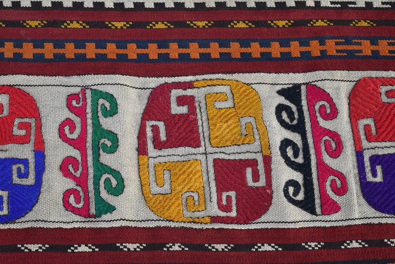 4'3 x 6'1 ft Handmade vintage afghan tribal uzbeki wool kilim rug, 4x6 area rug gallery