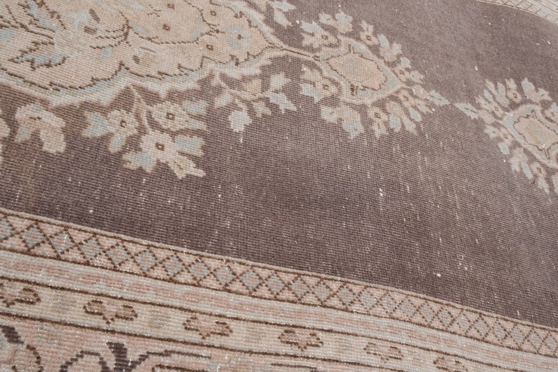 Vintage Wool Muted Turkish Ladik Konya Runner Rug 2'12'' X 11'8'' gallery