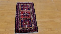 Beautiful Vintage Turkish Tribal Bohemian Rug 3’1”x 1’4”