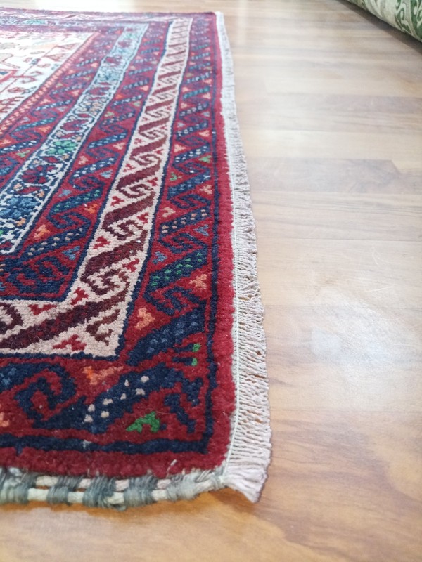Antique Persean Heriz Runner Rug Rare Fine Geometric 4x7 Area Caucasia Rug gallery
