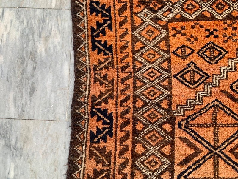 Vintage Afghan Rug: Hand-Knotted Wool, Traditonal Oriental Area Carpet 3x5 ft gallery