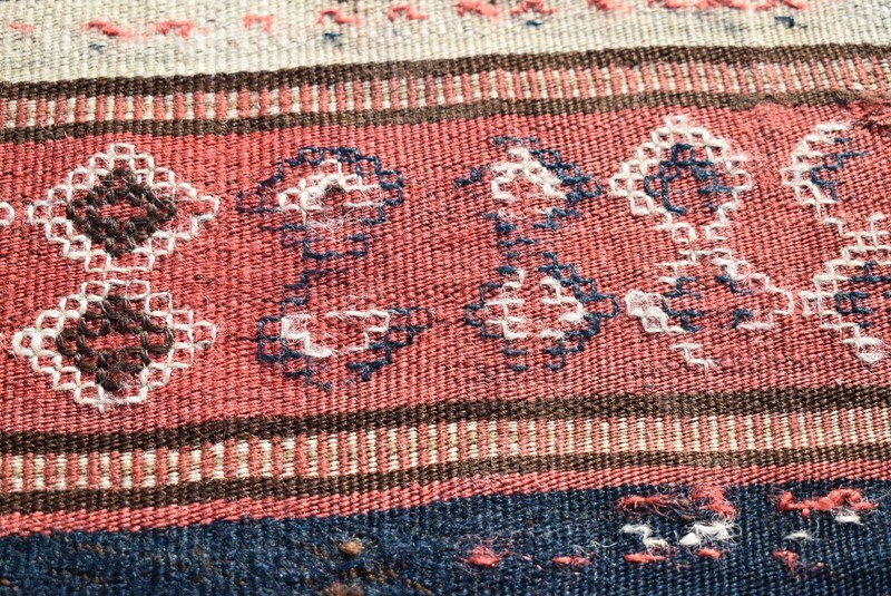 Antique Caucasian Rug 29'' x 81'' Collector's Item Verneh Fragment Wall Rug gallery