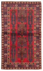 Vintage Hand-Knotted Area Rug 3’7″ x 6’3″ Traditional Oriental Wool Carpet