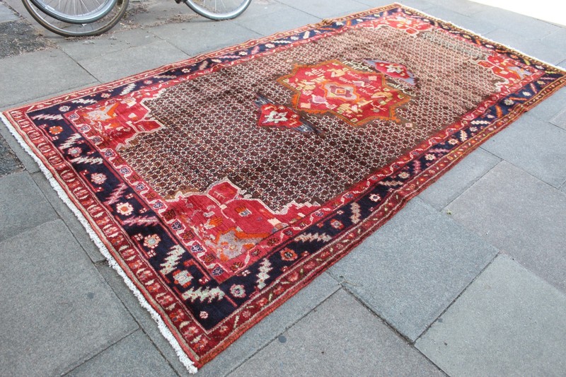 Vintage Hand Made Traditional Rug Oriental Wool Brown Long Large Rug 318x162cm gallery
