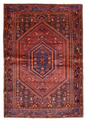 Vintage 5’2″ x 7’5″ Traditional Hand Knotted Vegetable Dye Wool Area Rug