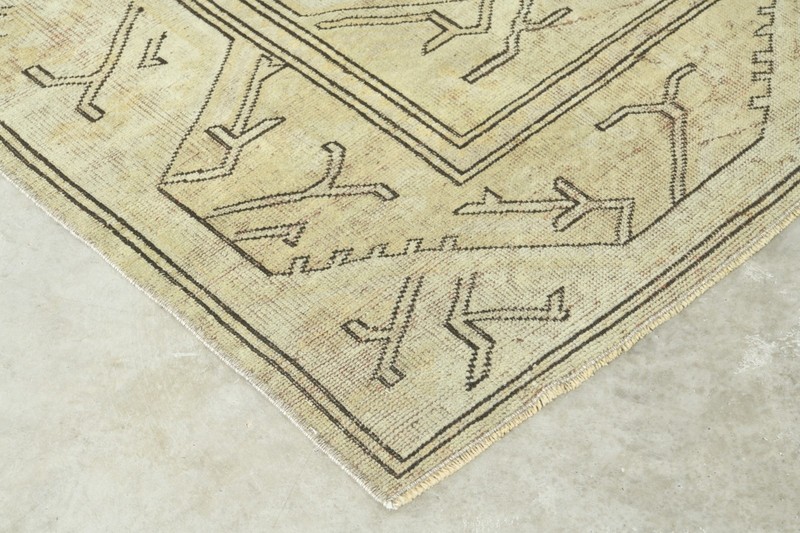5x8 Turkish Neutral Wool Area Rug Hand-Knotted Vintage Oushak Rug Carpet,1231 gallery