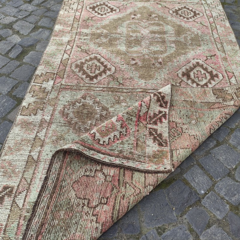 4x10 Oversized Turkish rug 4.23 x 10.43 ft Vintage Handmade huge rug 129 x 318cm gallery