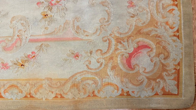 antique French Aubusson carpet 4 x 6.3 excellent condition gallery