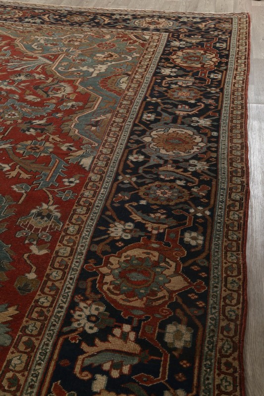 Vegetable Dye Antique Pre-1900 Traditional Area Rug Handmade Palace Size 12x19 gallery
