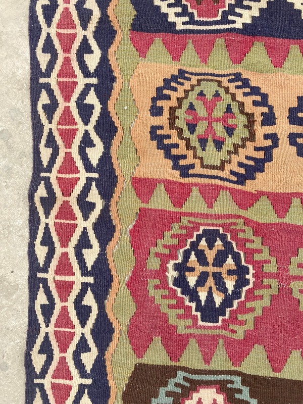 Vintage Traditional Handmade Beautiful Turkish Kilim Floor Rug Carpet 171x105 cm gallery