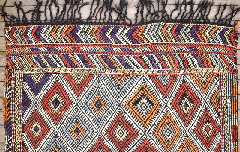 Turkish Kilim 58''x87'' Handwoven 4'x7' Cicim Kilim Oriental Tent Rug 148x223cm gallery