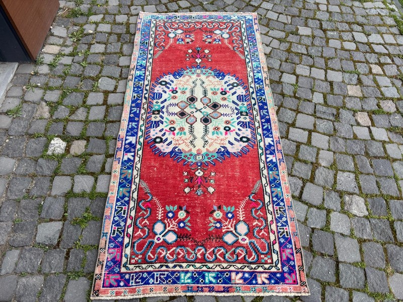 Bohemian rugs, Runner rug, Handmade, Turkish rug, Vintage, Wool | 3,0 x 6,6 ft gallery