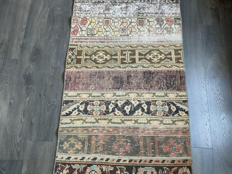 Handmade Runer Rug, 3x12 Vintage Wool Carpet, Home Decor, Afghan Rug, Colorful gallery