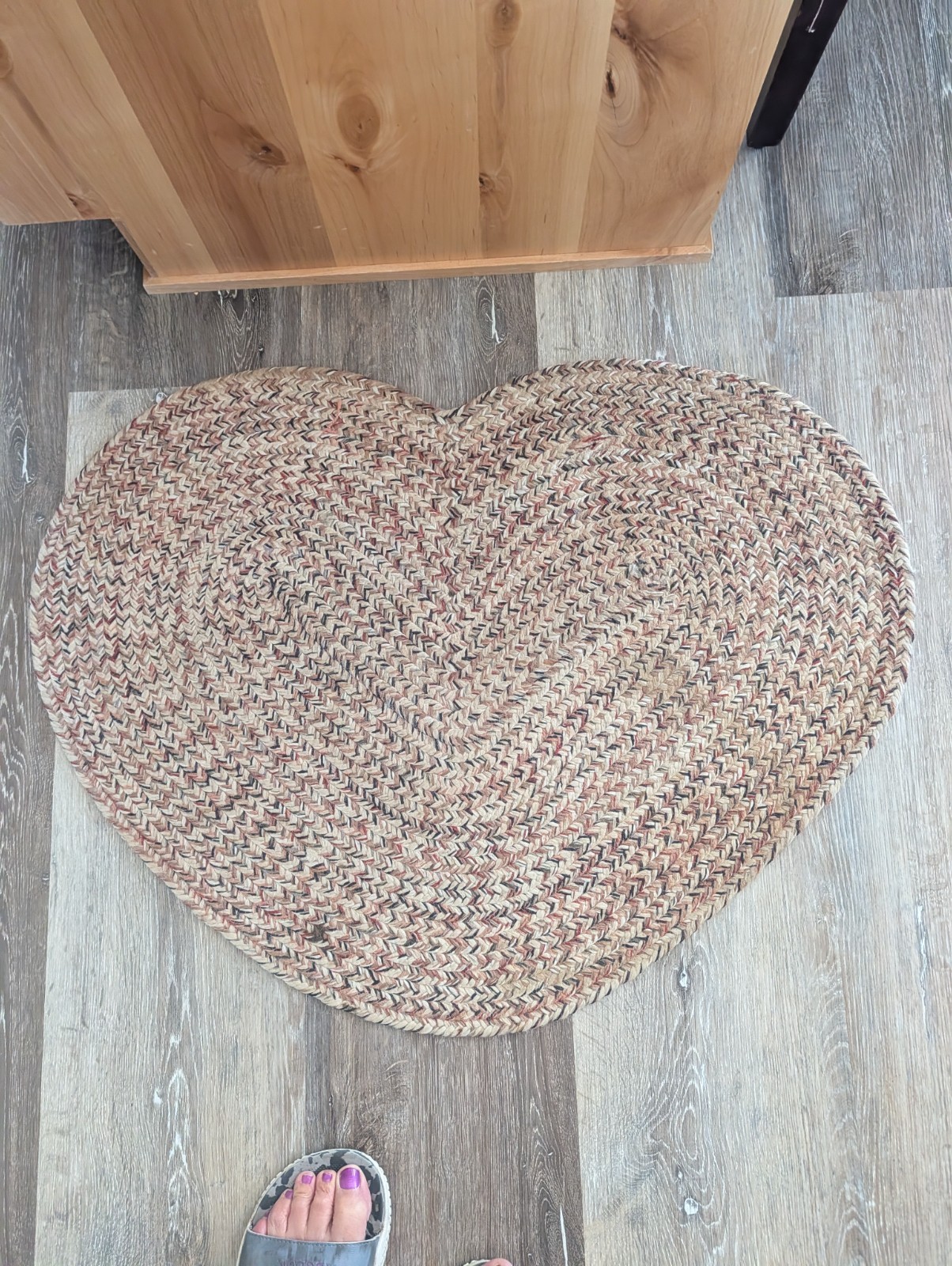 Heart shaped braided Rug 31 wide xx 22 long gallery