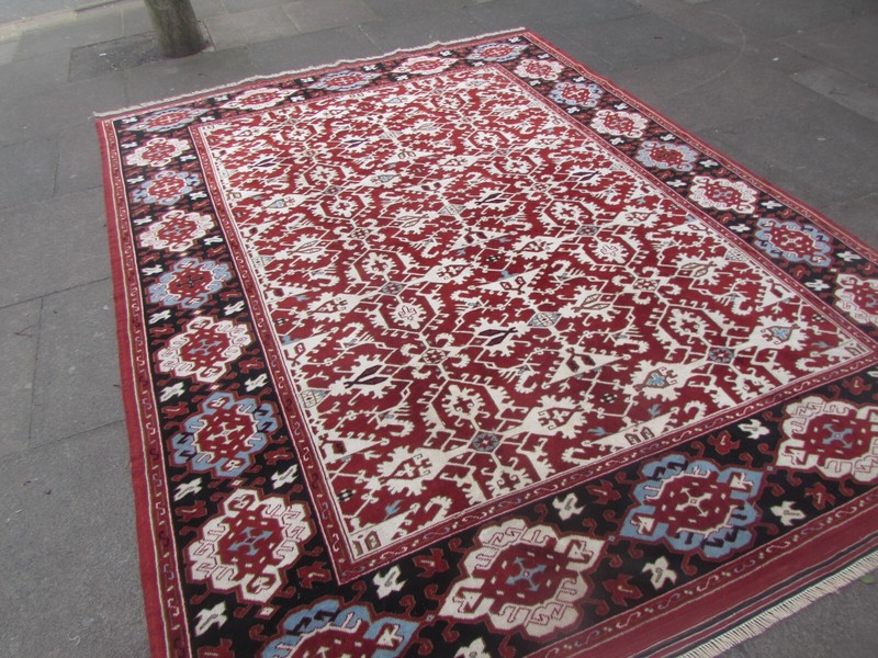 Vintage Hand Made Traditional Oriental Wool Red Large Carpet 282x210cm gallery