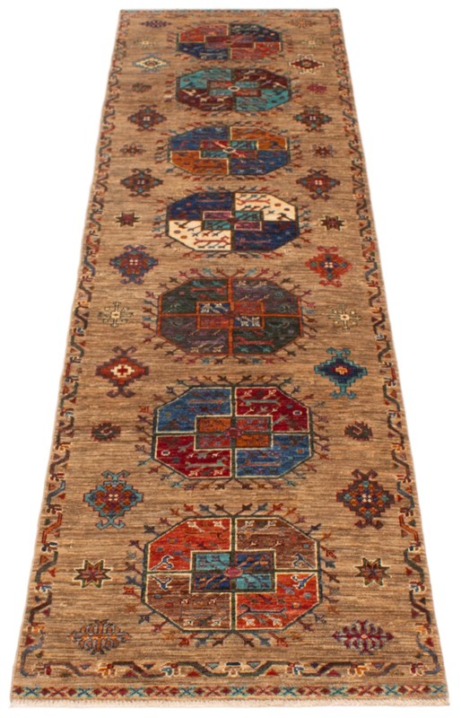 Vintage Hand-knotted Runner Rug 2'8" x 10'3" Traditional Oriental Wool Carpet gallery
