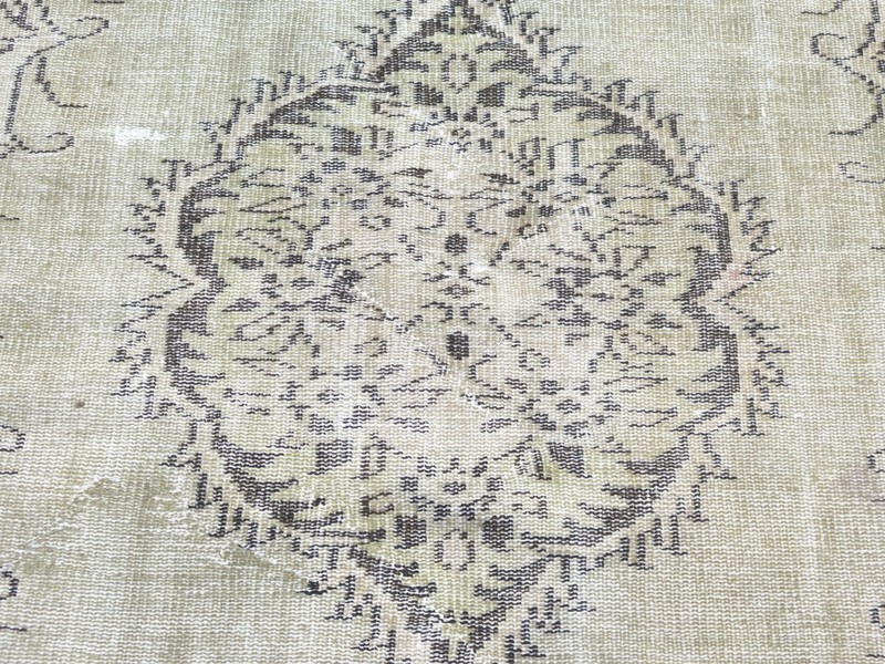 Vintage Turkish Area Rugs, Floor Carpet, Distressed Modern Wool Carpet 61"X105" gallery