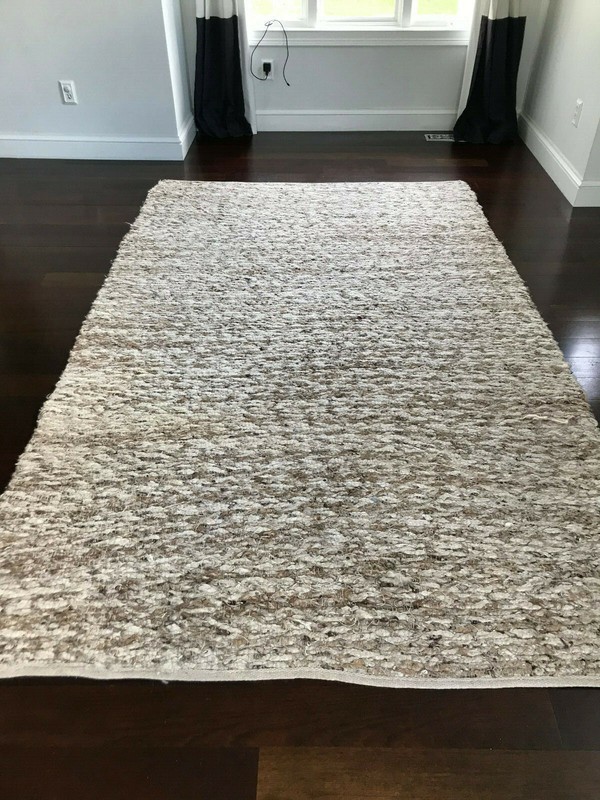 Vintage Mid Century Modern/ Hollywood Regency Spun Wool Rug gallery