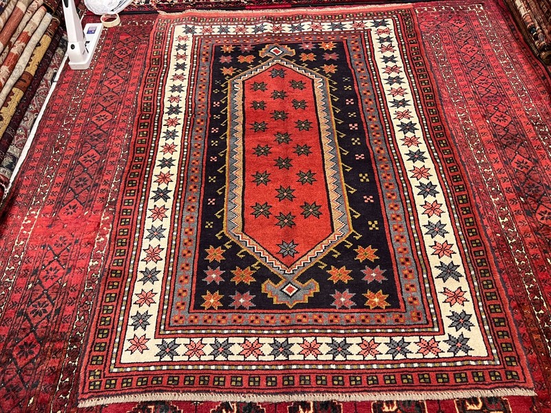 COLLECTORS' ITEM Antique Star Kazak Tribal Natural Vegetable DyeCarpet gallery