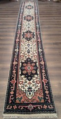 Indo Per’sian Heriz Serapi Runner 2.7 x 16, Vintage Wool Runner