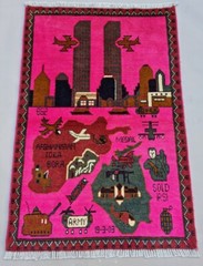 A Beautifully Handmade Afghan war Rug Rare Design Great Quality 123X 80 Cm