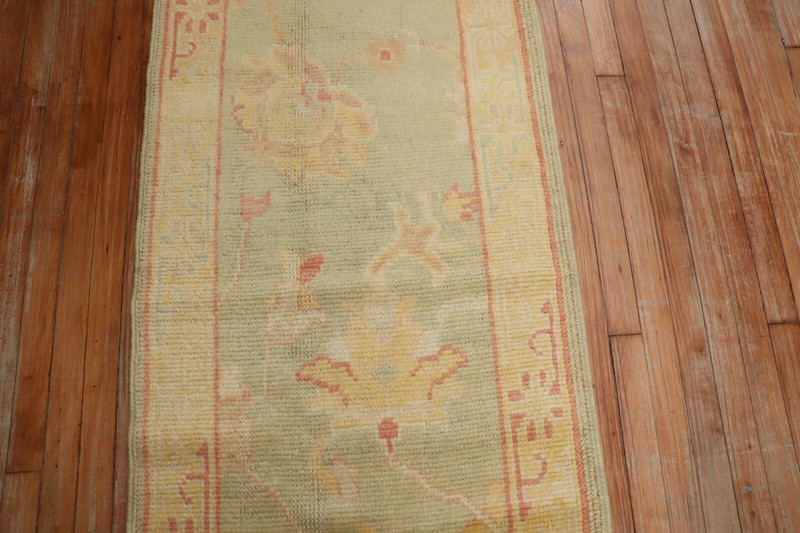 Modern Unique Turkish Oushak Ushak Rug Runner 2'6''x21' gallery