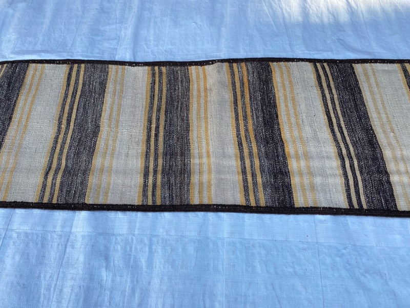 2x11 ft Striped Afghan Geometric Runner Tribal Hallway Handwoven Wool Area Rug gallery